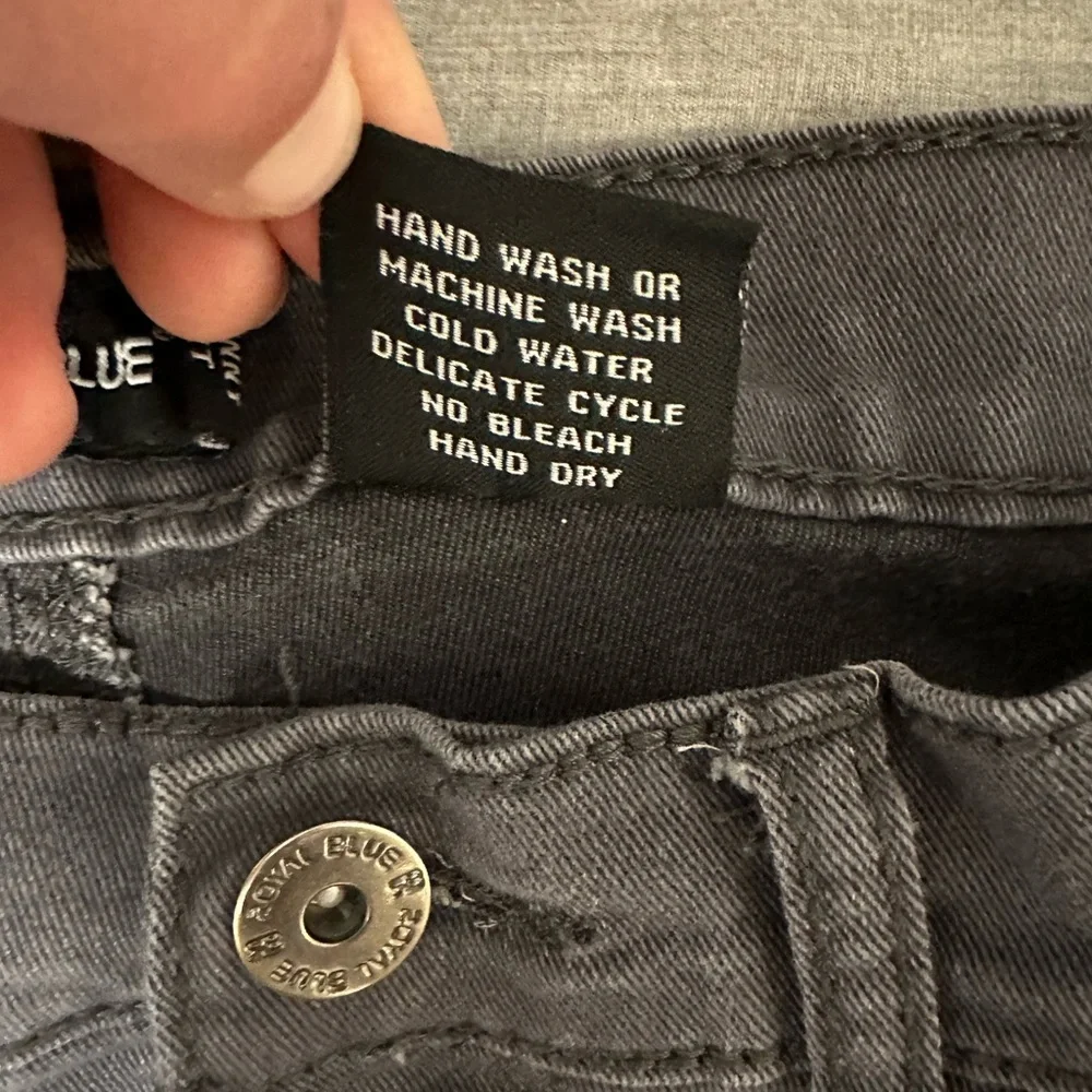 Royal Blue Mens Dark Gray Jeans - Picture 5 of 10